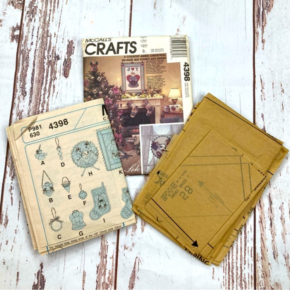 McCall’s #4398 A Country Angel Christmas Vintage Craft Patterns - Picture 6 of 15